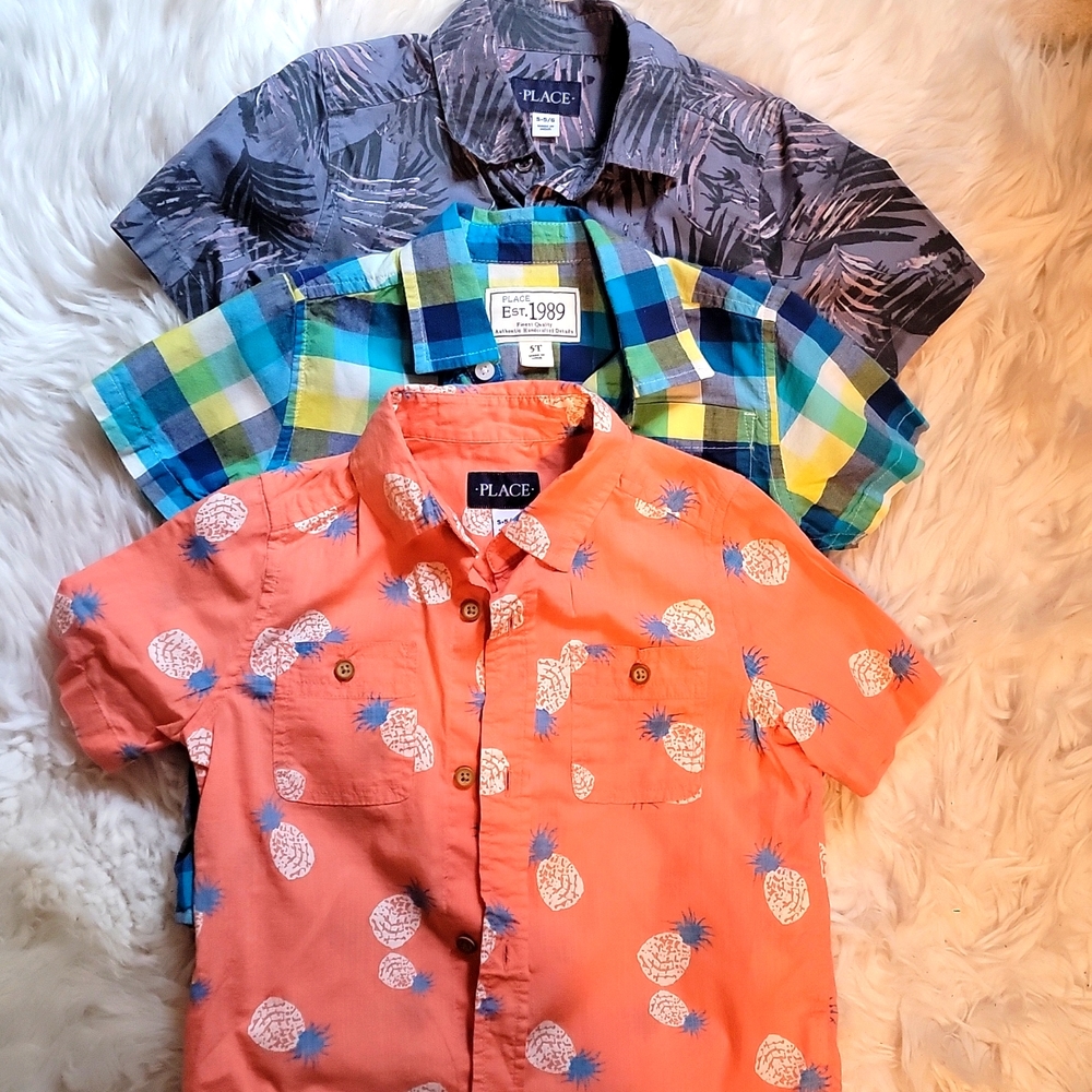 Children's place button-down spring shirts.